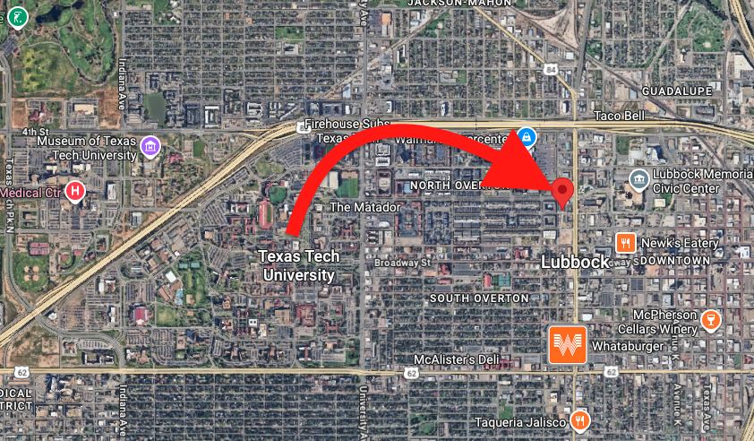 Property location near Texas Tech University